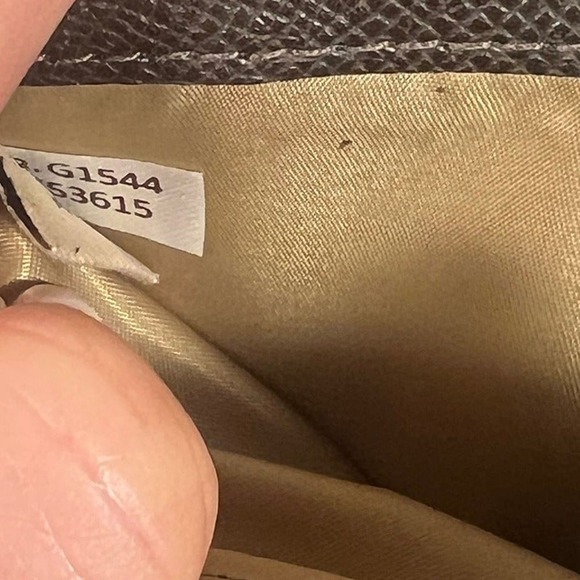 COACH Signature Canvas / Leather Khaki /Brown Trifold Wallet Checkbook F53615 - Picture 9 of 10